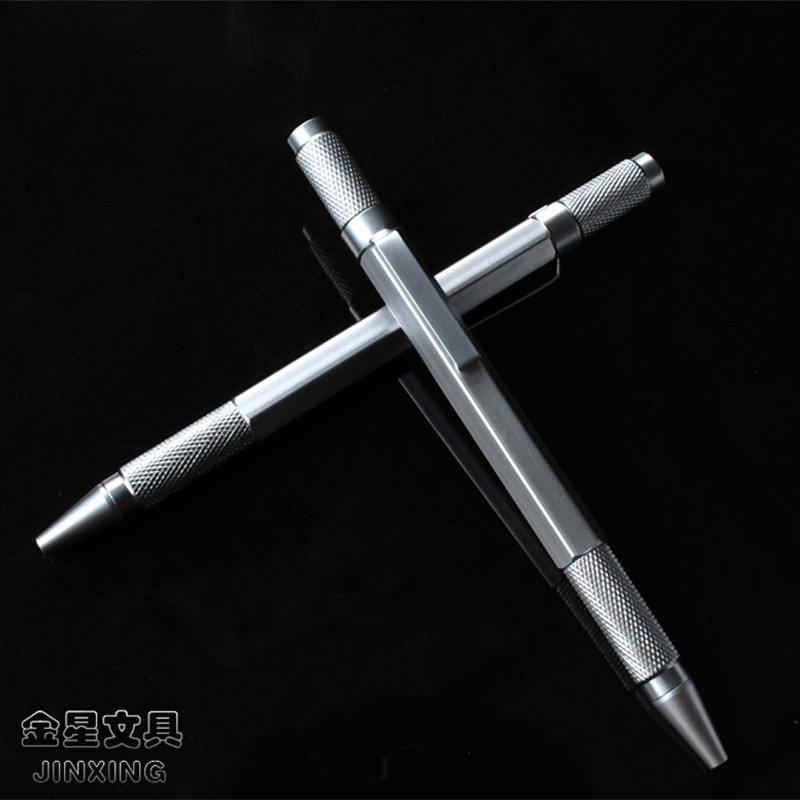 Ballpoint pen all-metal copper neutral refill Rotating high-grade export to Germany Custom ballpoint pen hexagonal stainless steel