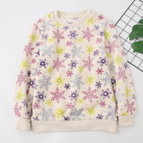 Winter flannel pajamas top single coral velvet padded velvet round neck warm home sweater