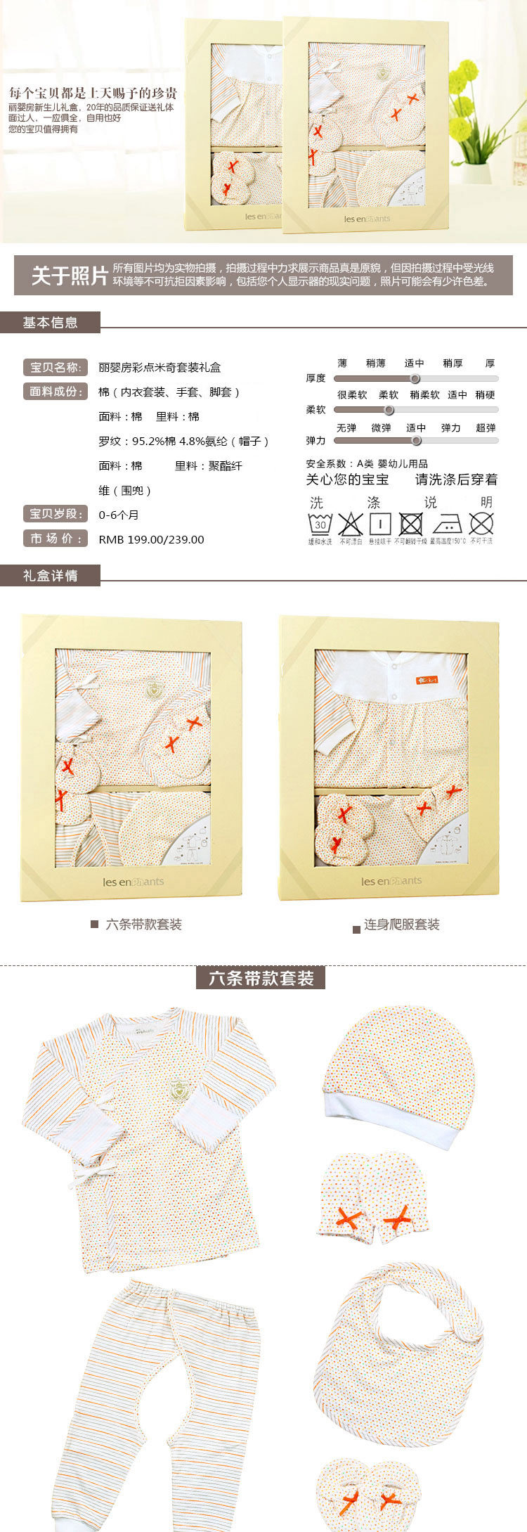 Coffret cadeau pour bébé - vêtements LES ENPHANTS Neonatal - Ref 1974651 Image 28