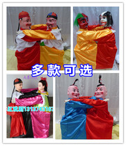 New old man two ghosts wrestling performance props Husband and wife wrestling couple fighting two people fighting social fire props