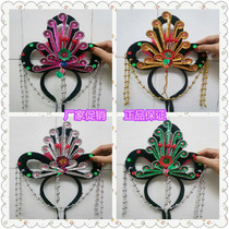 Drama headdress Wig Opera flower headgear Film studio costume Fairy performance supplies Ancient lady hair accessories