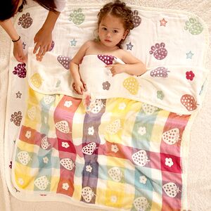 婴儿纱布被毛巾被盖毯宝宝空调被