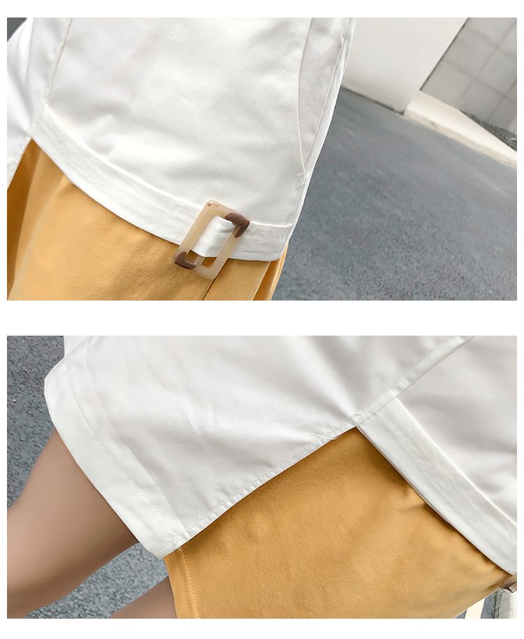 VK旗艦店 韓系印花不規則短袖T恤腰封套裝短袖裙裝