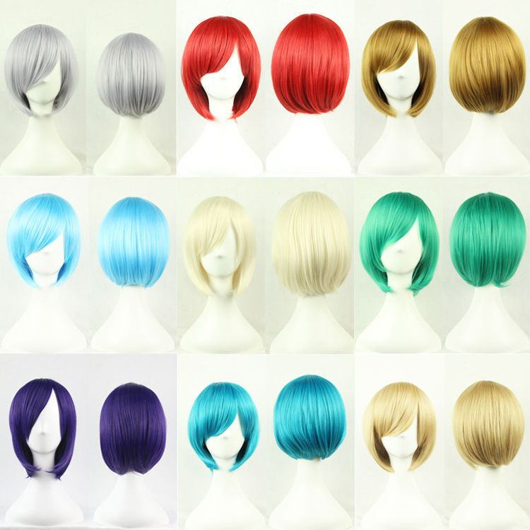 Cosplay Wig/New Style/Anime Wig Red Green Gold Short Hair Msn Korean Version Face-Framing Bob Cosplay Wig/New Style/Anime Wig Red Green Gold Short Hair Msn Korean Version Face-Framing Bob