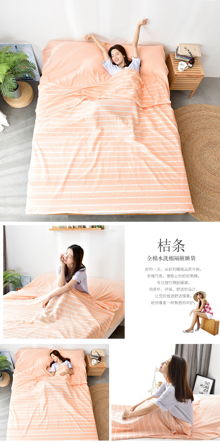 Du lịch giặt bông mềm qua túi ngủ bẩn khách sạn du lịch sọc cô lập giường đơn giản chăn bông đơn giản túi ngủ mùa đông cho người lớn