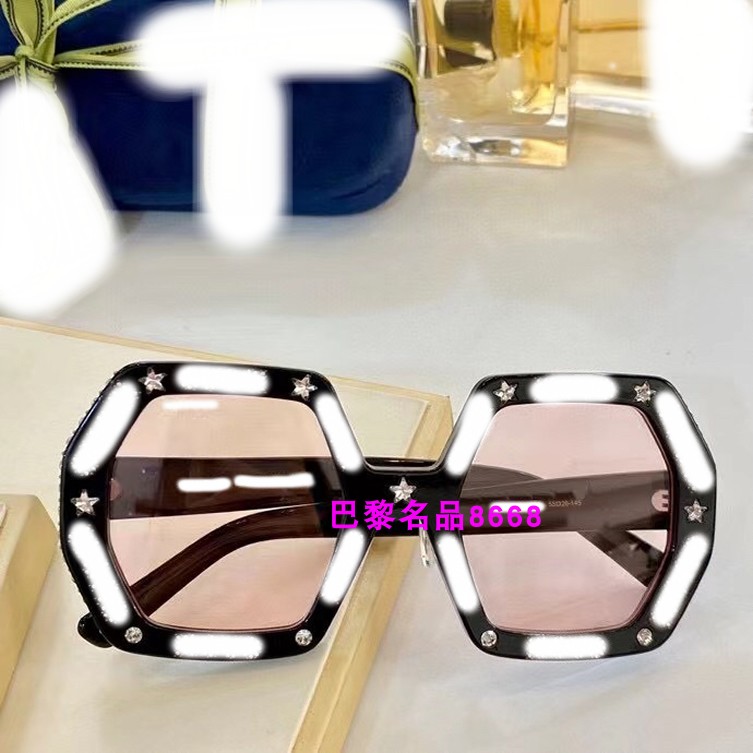 Picture 22021   noble atmosphere polygon board Inlaid diamond fashion Show thin Europe and America Foreign style ma'am Sunglasses   Sun glasses
