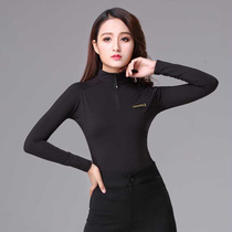 Friendship dance Adult Latin dancer National Peutan Baolu Dance Costume Women Clothes blouses Dress Rehearswear Black Long Sleeves