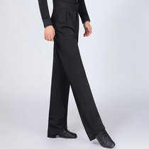 Dampolo New Black Diamond Dance Pants Professional Latin Dance Pants Bowl Pants Modern Pants