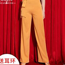 Jubilant attic Gittbar Dance National Label Costume Adult ballroom Dance Long pants summer pants Latin dance pants Morden pants women