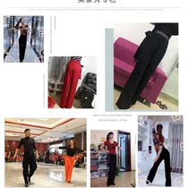 Latin modern dance national standard dance womens pants new dance clothes leg trousers pants cabinet dance ballroom dance practice suit