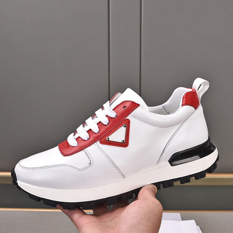 Bonjani leather European station men's shoes men's sneakers daddy shoes cowhide trendy brand British thick-soled printed casual shoes G