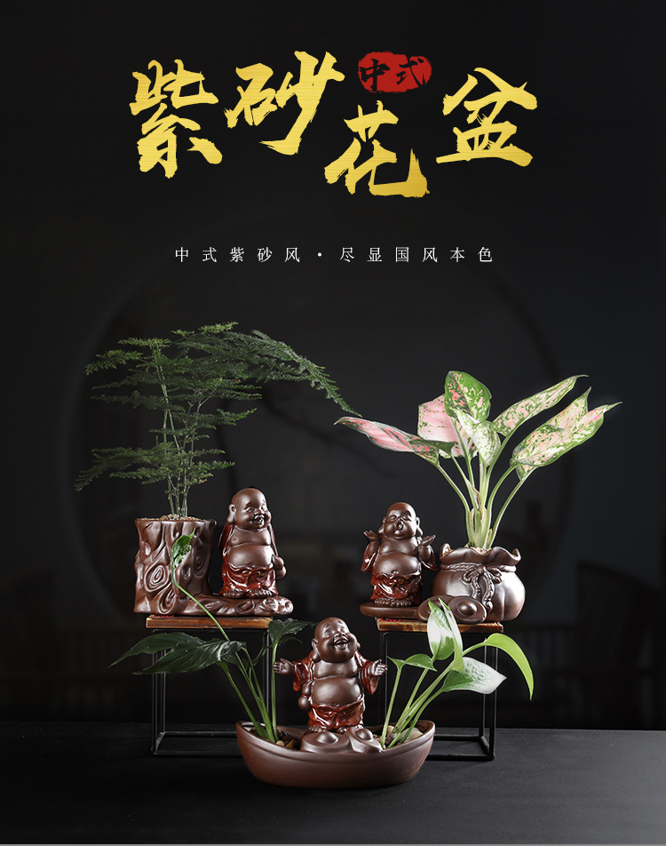 Sáng tạo trang trí bình nhỏ nhà sư phụ kiện nhà trà văn phòng máy tính để bàn cắm hoa cắm hoa xanh thì là thủy canh - Vase / Bồn hoa & Kệ chau trong cay
