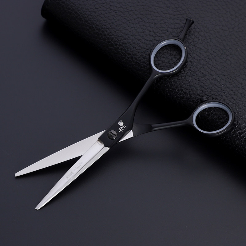 Mitsusaki a-word scissors hairdressing scissors A hair stylist professional special flat scissors tooth scissors haircut scissors black suit