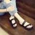 Dép xỏ ngón nữ 2019 mới sandal và dép nữ mùa hè thời trang mang đôi giày đi biển đế bệt đế bệt đế bệt gió lộng gió - Dép Dép