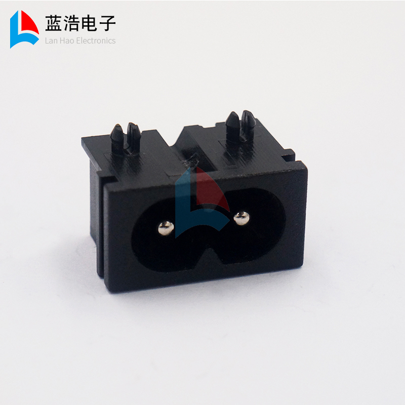 AC socket all-copper eight-character socket 8-character tailstock 2-pin eight-character power supply male belt fixed column with safety certification