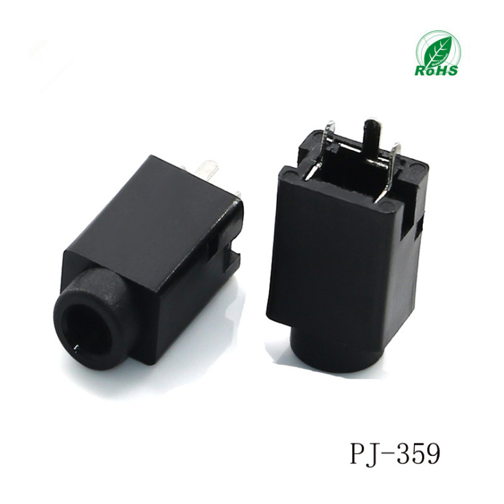 PJ-359 stereo headphone socket 3 5mm 3 5 headphone jack double track headphone socket 4 foot power supply seat