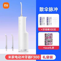 [Праздничный подарок] Электрическая зубная нить Mijia, обновленная версия, дымчато-белый + зубная нить 100 (штук) + подарочный пакет LOVE