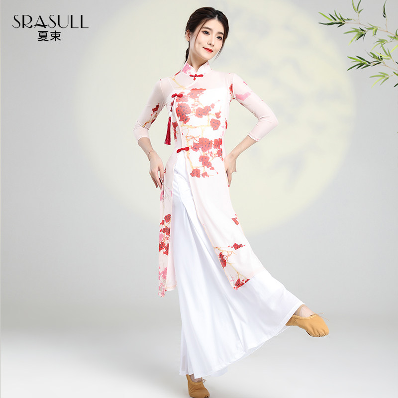 Dance gauze classical dance practice clothes elegant Chinese style performance female body rhyme national costume fairy top suit