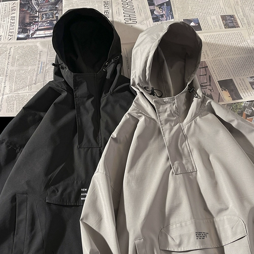 Куртка с капюшоном, парная одежда для влюбленных, в американском стиле