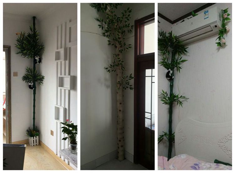 Gói ống cống trang trí tắc ống điều hòa không khí sưởi ấm ống khí hoa mây mô phỏng nhựa giả tre - Hoa nhân tạo / Cây / Trái cây đào giả