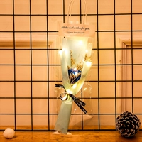 1 роза + сено + лампа + сумка синяя