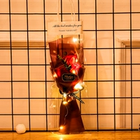 3 розы + лампа + сумка красная