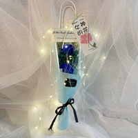 Гипсофила [2 синие розы] Сумка для лампы Карточка