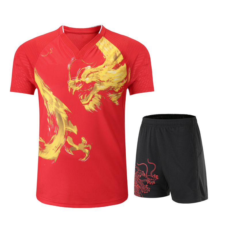 New dragon clothes children's men's and women's suits badminton clothes table tennis clothes competition training clothes quick-drying dragon boat clothes