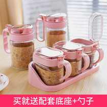 Kitchen supplies seasoning box can set household oil and salt seasoning jar item box condiment storage box combination