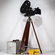 Камеры 典藏老电影机德国古董阿莱arriflex16毫米电影胶片摄影机实木脚架