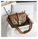 Women's bags 2021 new trendy leopard print saddle bag hemp rope retro high-quality texture leather Messenger shoulder bag for women