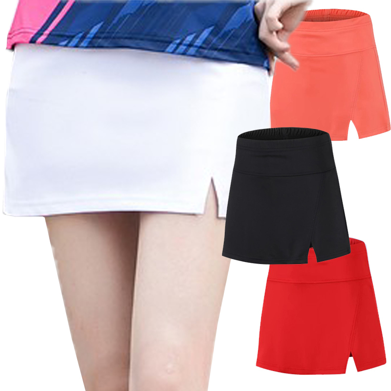Short Skirt, Breathable Women's Black and White Tennis Skirt, Badminton Uniform Skirt, Half-Length Fitness Running Marathon Yoga