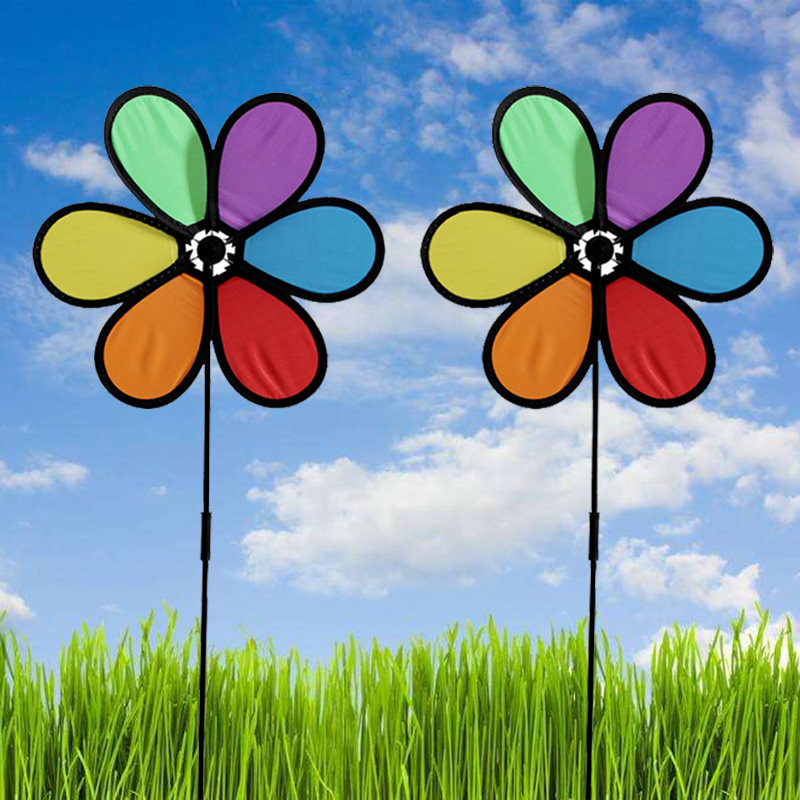 Children's Toy Hot Sale Courtyard Single-story Black Side Windmill Outdoor Decoration Rotary Garden Windmill Wholesale