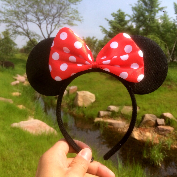 Kindergarten Mickey Minnie Ear Bow Headband Hairpin Hairband Children's Performance Headdress Props
