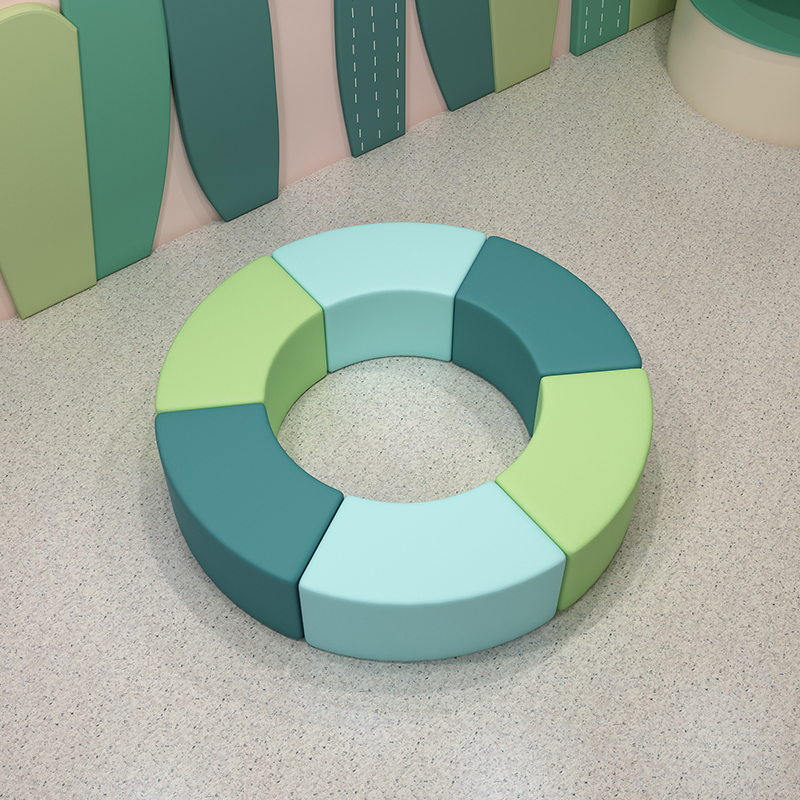 Round Arc Stool Art Training Course Institution Early Education Center Waiting Lounge Creative Profiled Sofa Combination