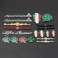 Автомобильный металл Lucky Guardian четырехлистовый автомобиль Crocodile Car Сторона отметка Alfa Romeo четырехлистого крокодила наклейка на кузовная наклейка на кузовная наклейка