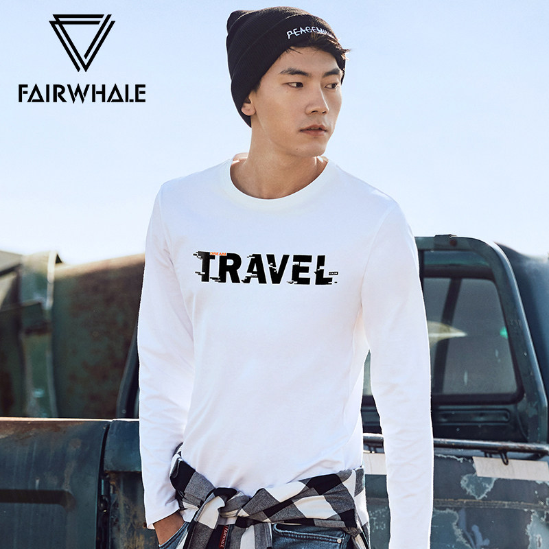 Mark Fairwhale 马克华菲 18年秋季新款 男式印花长袖T恤 聚划算+天猫优惠券折后￥108包邮（￥148-40）4款可选