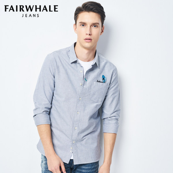 17年秋季款 Mark Fairwhale 马克华菲 纯棉牛津纺刺绣 男式长袖衬衫 优惠券折后¥108包邮(¥188-80)3色可选 17年秋季款 Mark Fairwhale 马克华菲 纯棉牛津纺刺绣 男式长袖衬衫 优惠券折后¥108包邮(¥188-80)3色可选