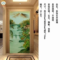 Engineering fixed-ruler home improvement porch partition aisle corridor transparent background glass partition art glass porch glass