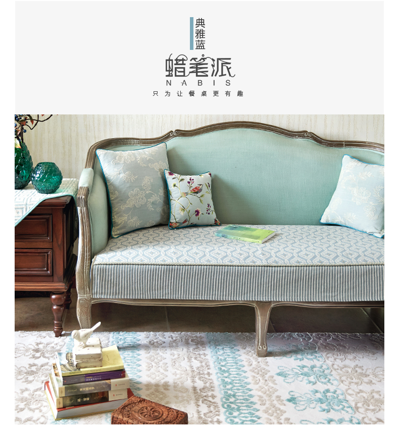Crayons đệm sofa Mỹ cotton Bắc Âu và vải lanh phòng khách sofa bao gồm hiện đại tối giản tay vịn đệm sofa - Ghế đệm / đệm Sofa đệm ngồi ghế