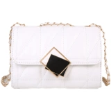 Сумка через плечо, небольшая цепь, летняя небольшая сумка, универсальная сумка на одно плечо с ромбовидным узором, премиум класс