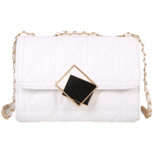 Сумка через плечо, небольшая цепь, летняя небольшая сумка, универсальная сумка на одно плечо с ромбовидным узором, премиум класс