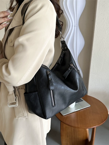 Ретро демисезонная модная вместительная и большая сумка, коллекция 2023