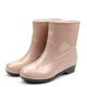 Shanghai Huili 523 Short-Tube Rain Boots for Women Waterproof Anti-Slip Pvc Wear-Resistant Rain Boots Plastic Anti-Fall Mid-Tube Women's Model