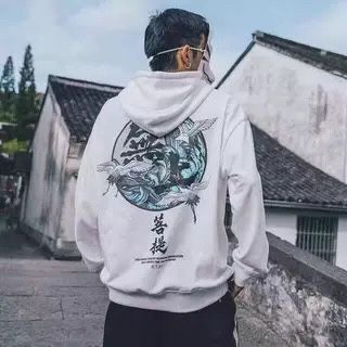 Supreme Enlightenment Hooded Sweatshirt for Men, Crane Chinese Style Long Sleeve, Men's Autumn and Winter Korean Version Trendy Loose Pure Cotton Jacket Supreme Enlightenment Hooded Sweatshirt for Men, Crane Chinese Style Long Sleeve, Men's Autumn and Winter Korean Version Trendy Loose Pure Cotton Jacket