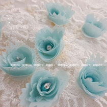 Multi-color headgear Three-dimensional Flowers Snowspun Handmade Diy Clothes Accessories Children Hair Accessories Chest Flowers Materials Clothing Accessories