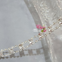 Shiny Glass Drilling Chain Flower Chain Water Drilling Chain Handmade Diy Ornament Accessories Hair Stirrup Hair Clip Hair Clip Material