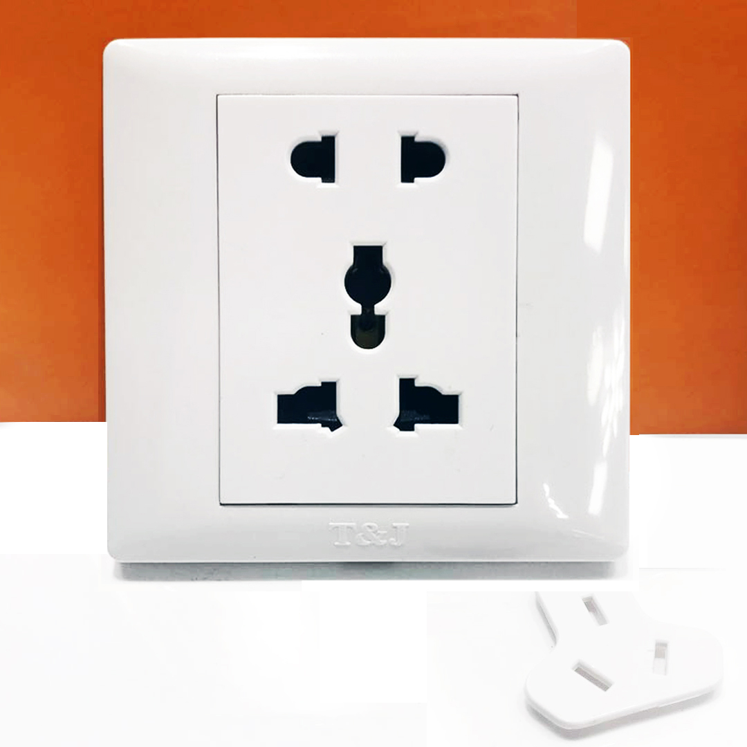 Sky-based switch socket panel Yueting series 10A five-hole power socket British standard socket multi-function