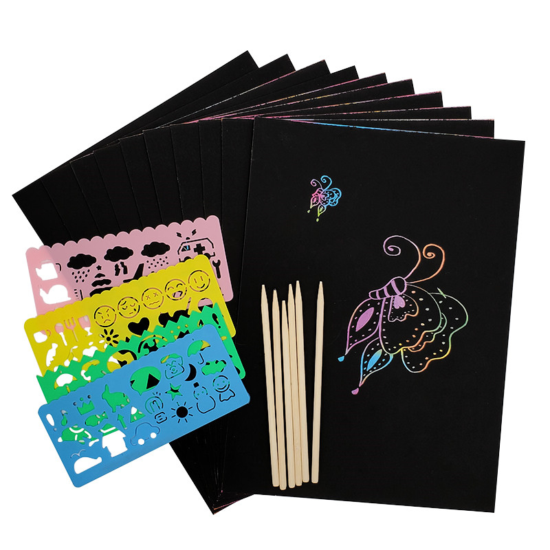 [USD 5.20] 8k Fancy Color Scraping Paper 4k Fancy Color Scraping Paper ...