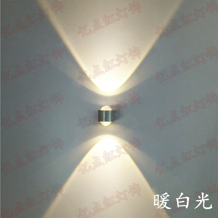 LED crystal wall lamp living room bedroom headlamp bar KTV column up and down the light wall lamp walkway light lamp